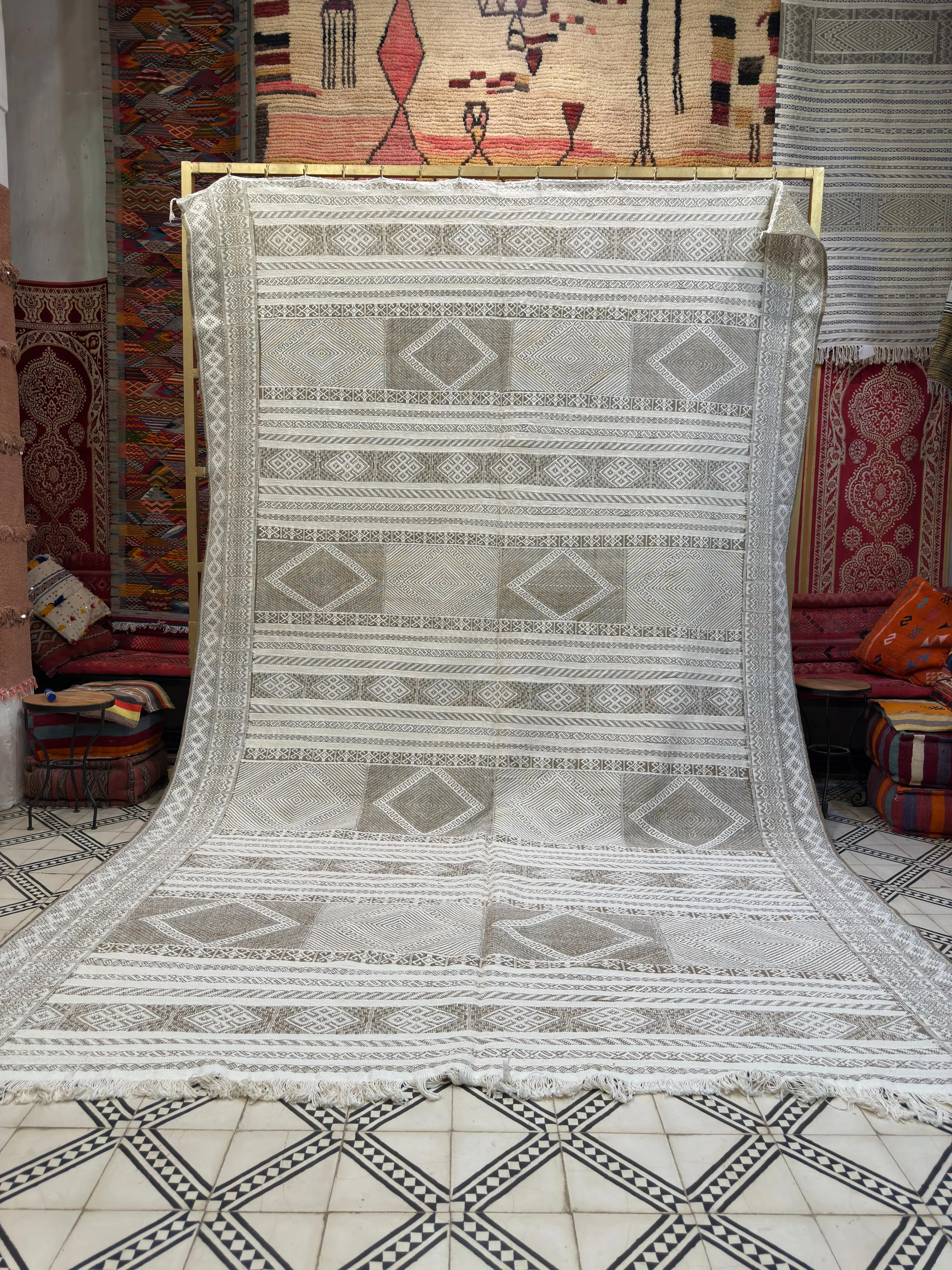Handmade Moroccan Kilim Rug | Custom Wool Carpet