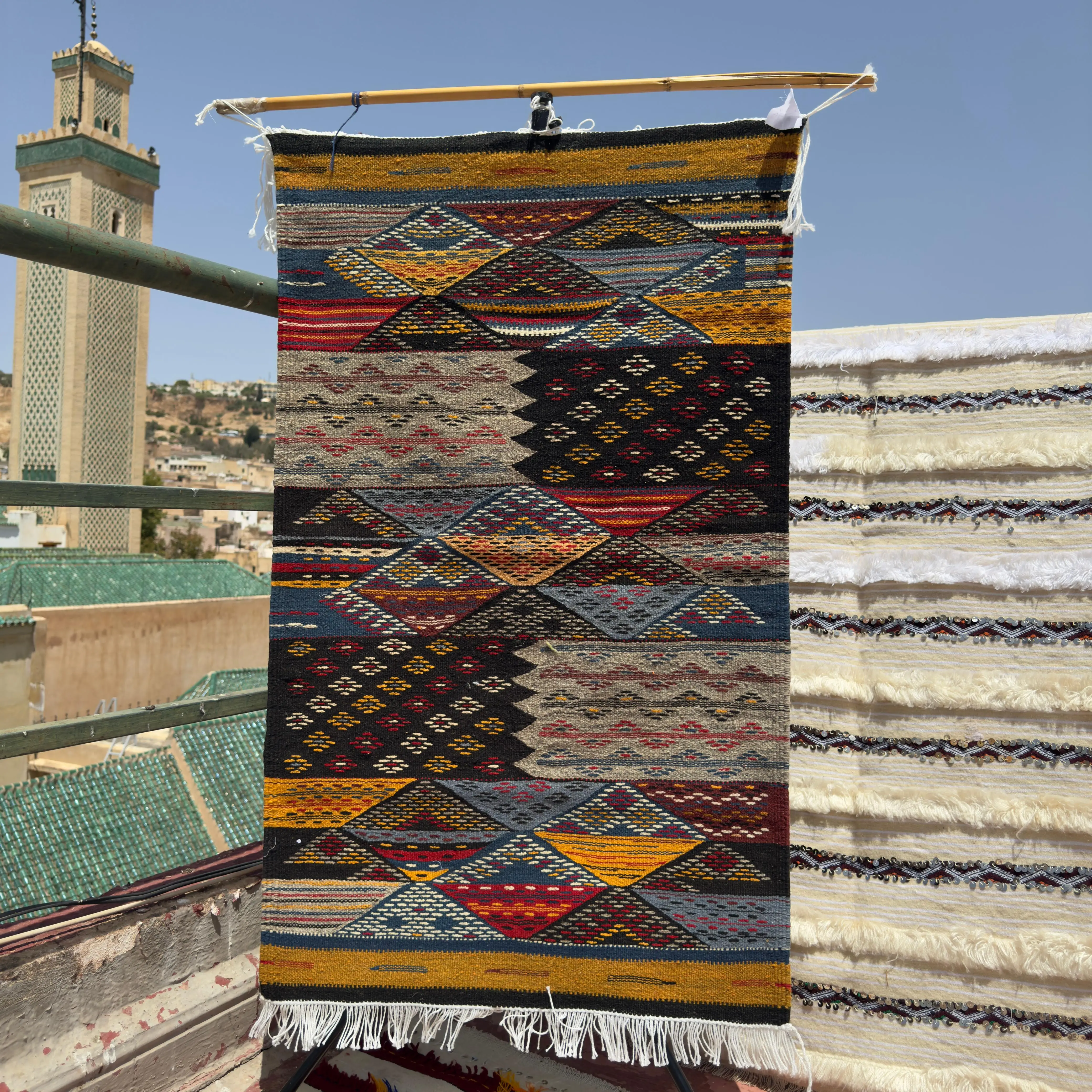 Picasso Berber Kilim Rug | Moroccan Art for Living Room Décor