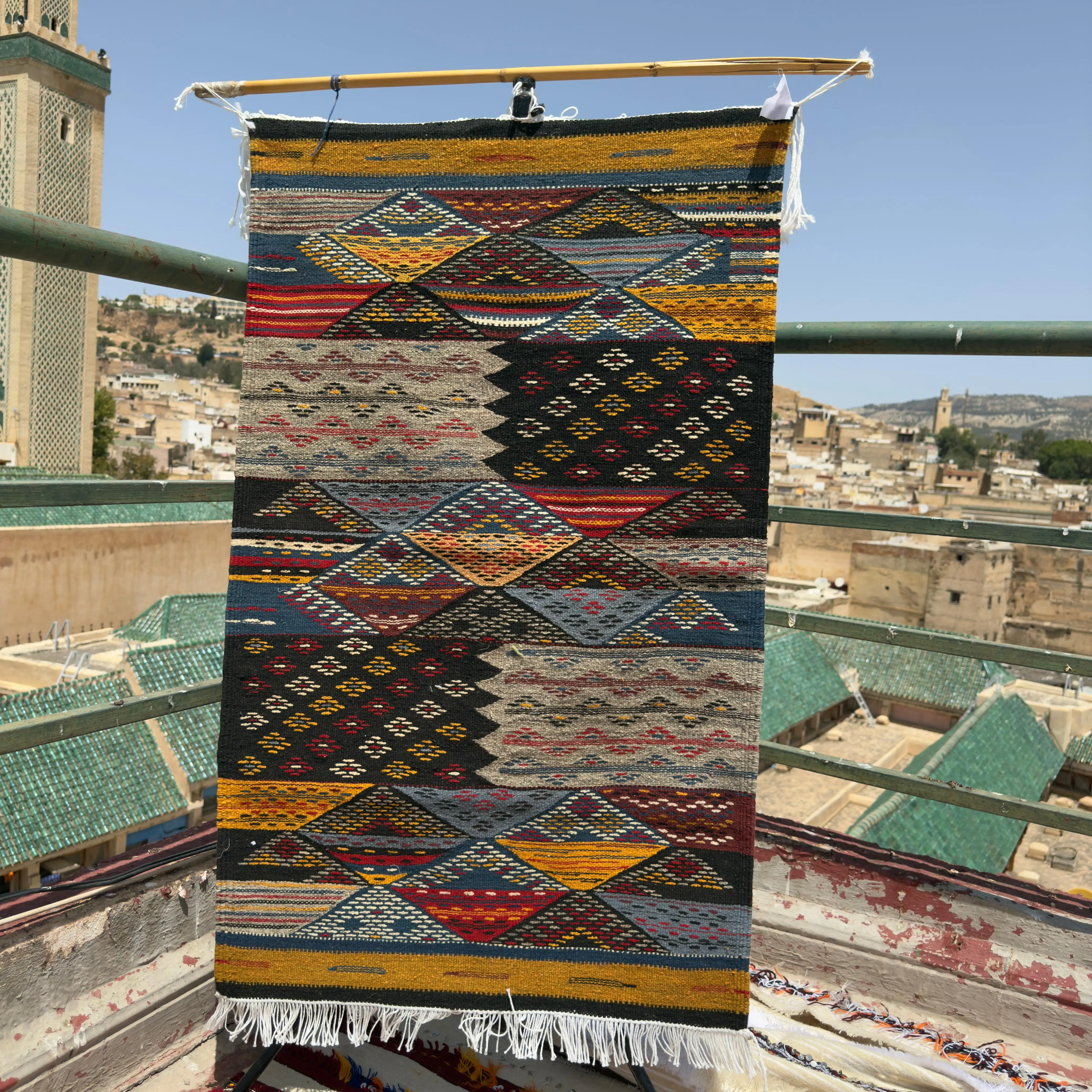 Picasso Berber Kilim Rug | Moroccan Art for Living Room Décor