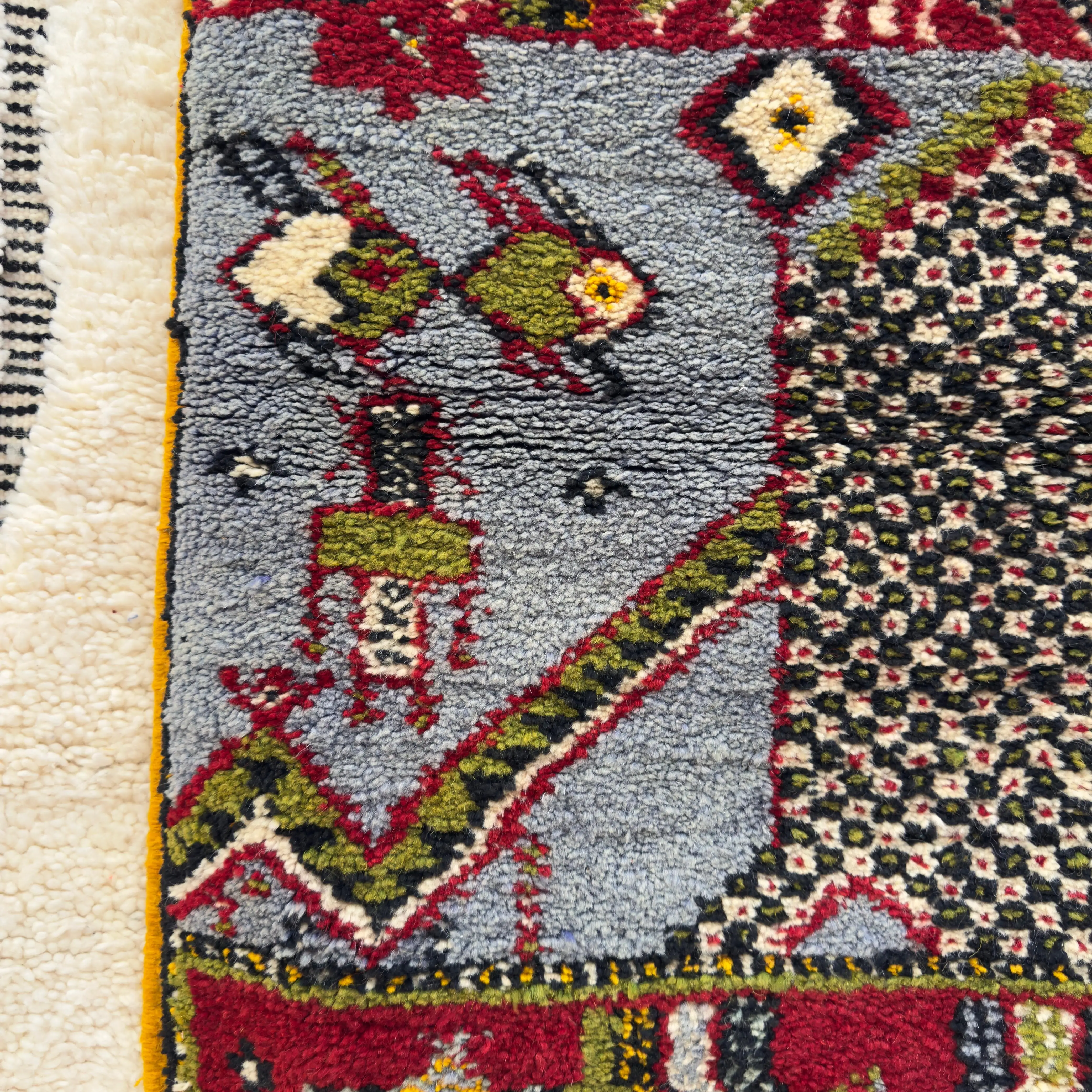 Handknotted Treasure of Igoudar: Berber-Jewish Village Map Rug (120 × 70 cm / 3.94 × 2.30 ft)
