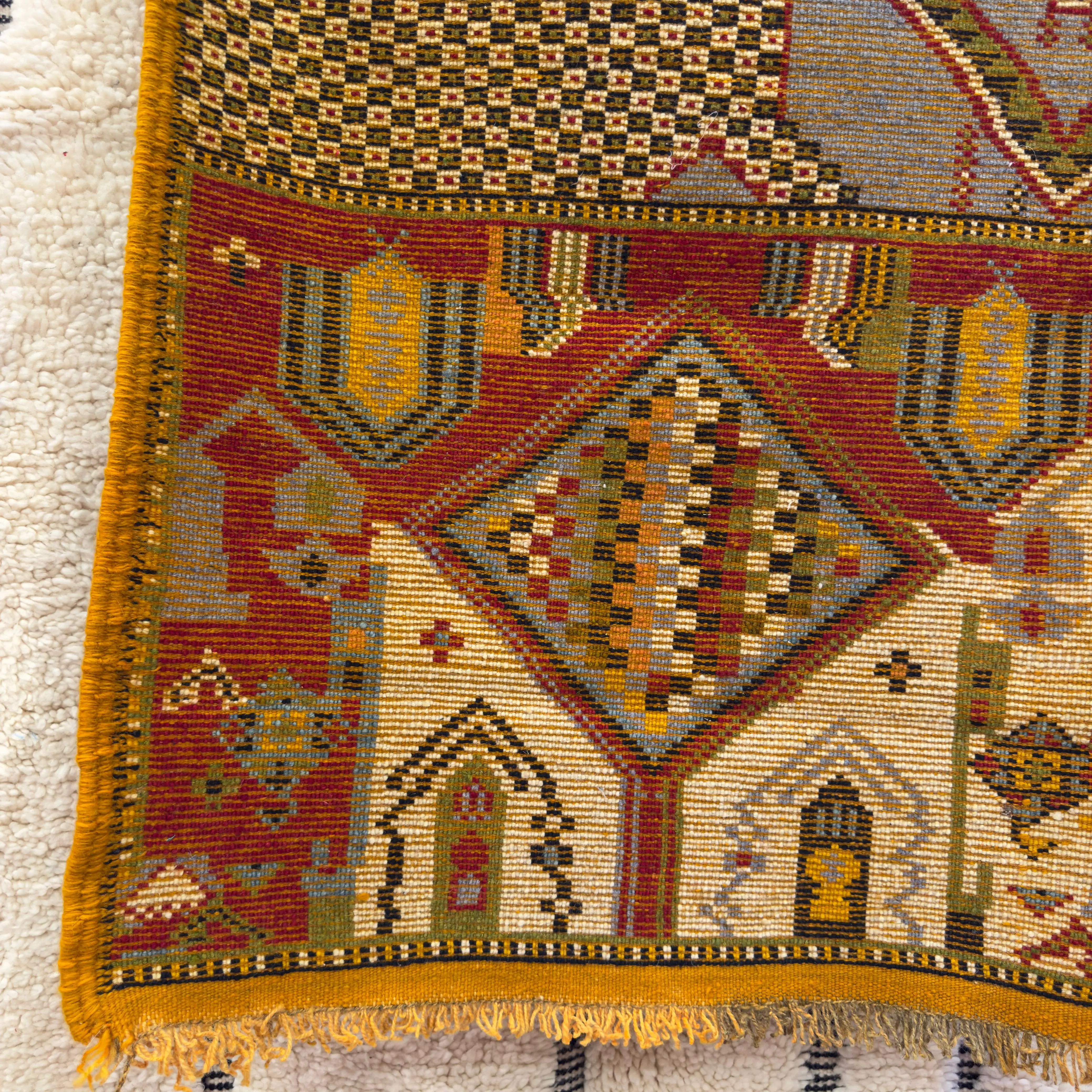 Handknotted Treasure of Igoudar: Berber-Jewish Village Map Rug (120 × 70 cm / 3.94 × 2.30 ft)