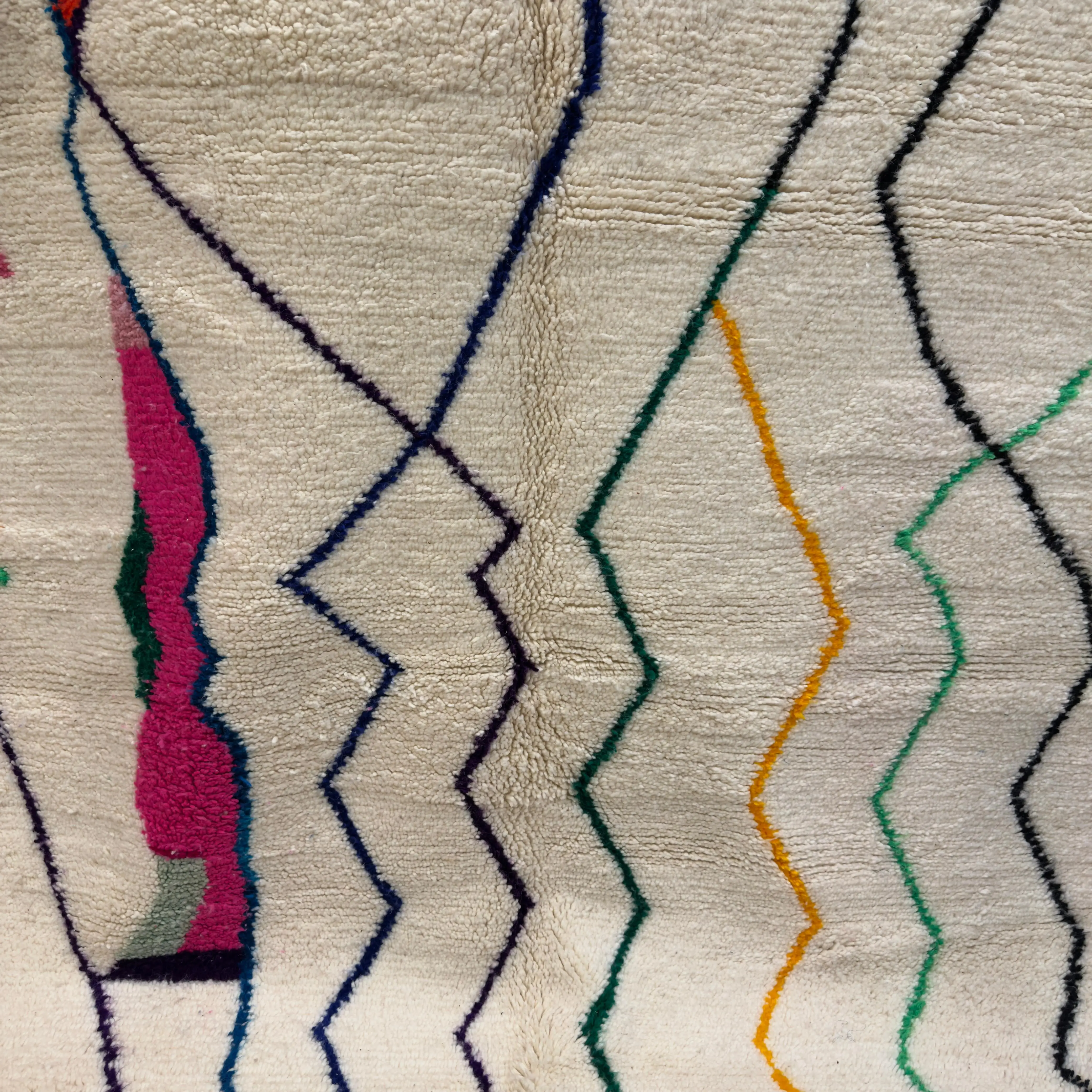 Modern Rug – Knotted Boujaad Area Rug, Contemporary Rugs and Carpets for Living Room