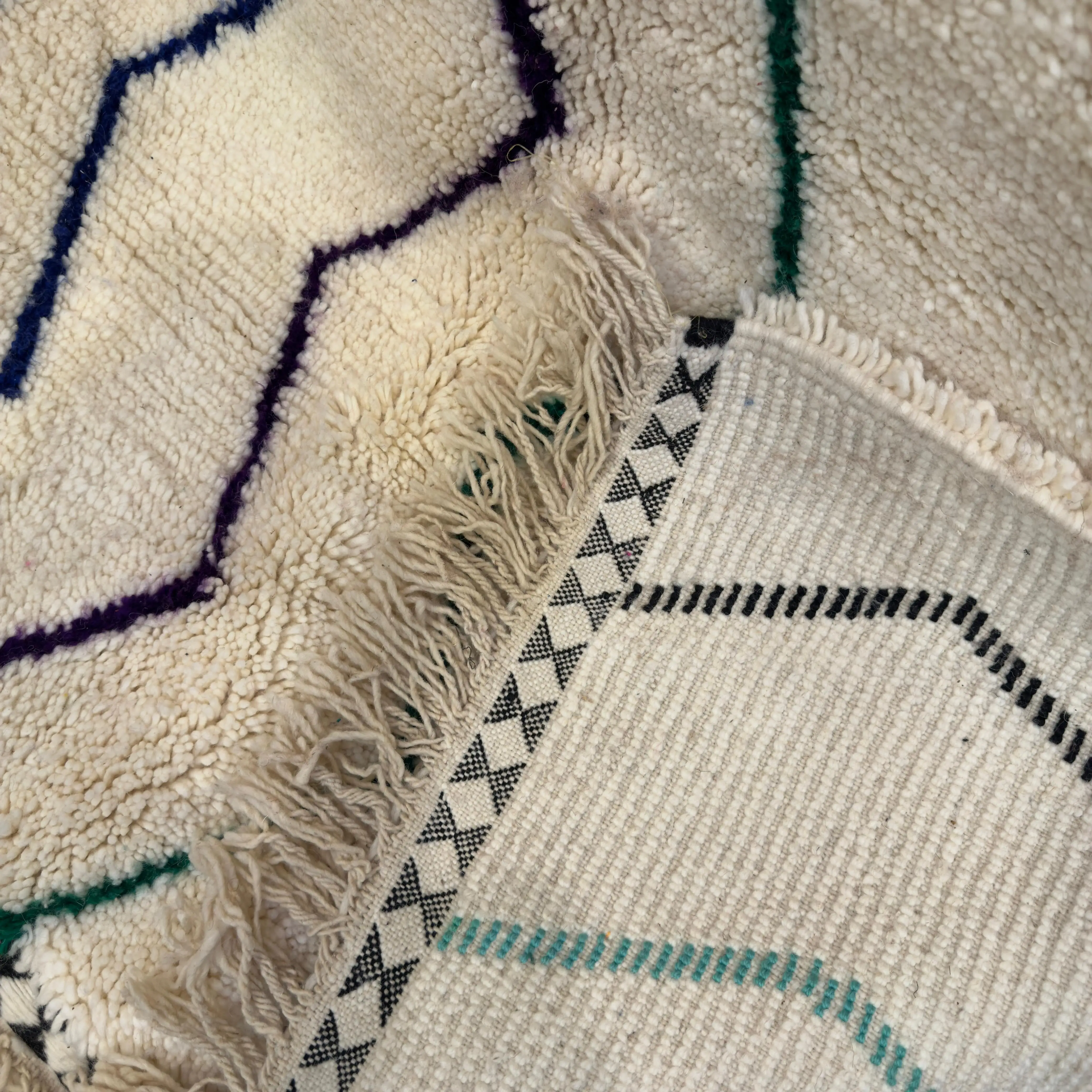 Modern Rug – Knotted Boujaad Area Rug, Contemporary Rugs and Carpets for Living Room