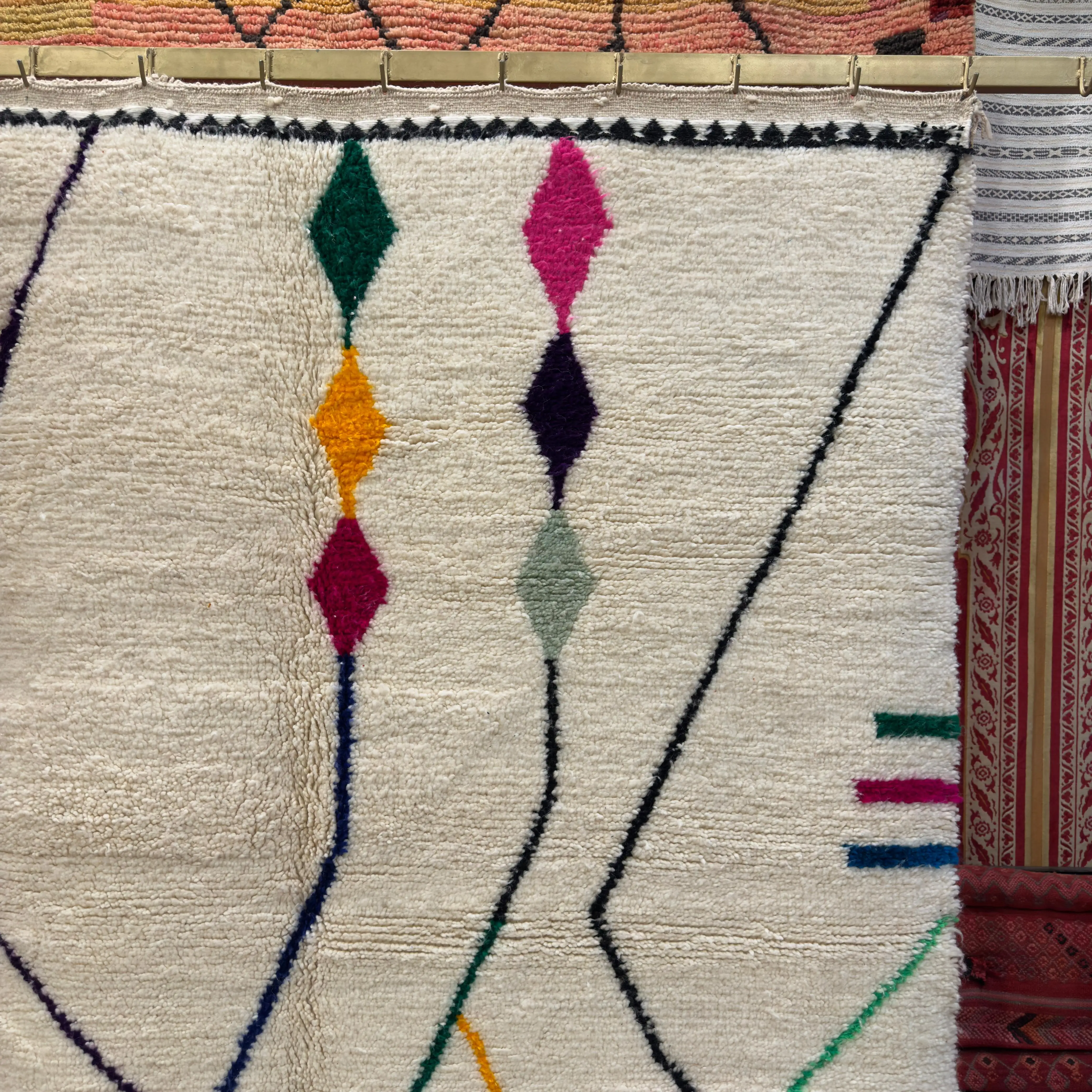 Modern Rug – Knotted Boujaad Area Rug, Contemporary Rugs and Carpets for Living Room
