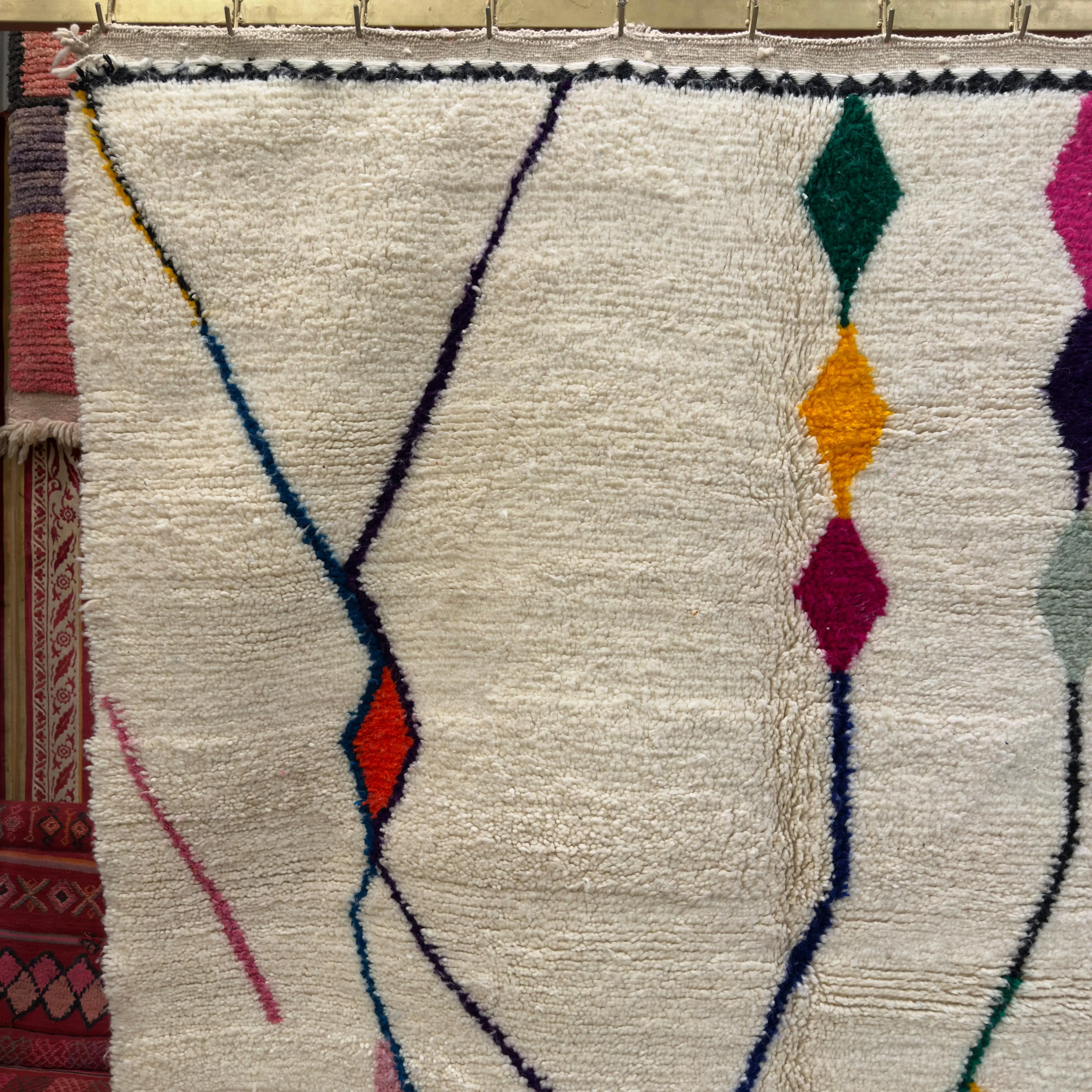 Modern Rug – Knotted Boujaad Area Rug, Contemporary Rugs and Carpets for Living Room