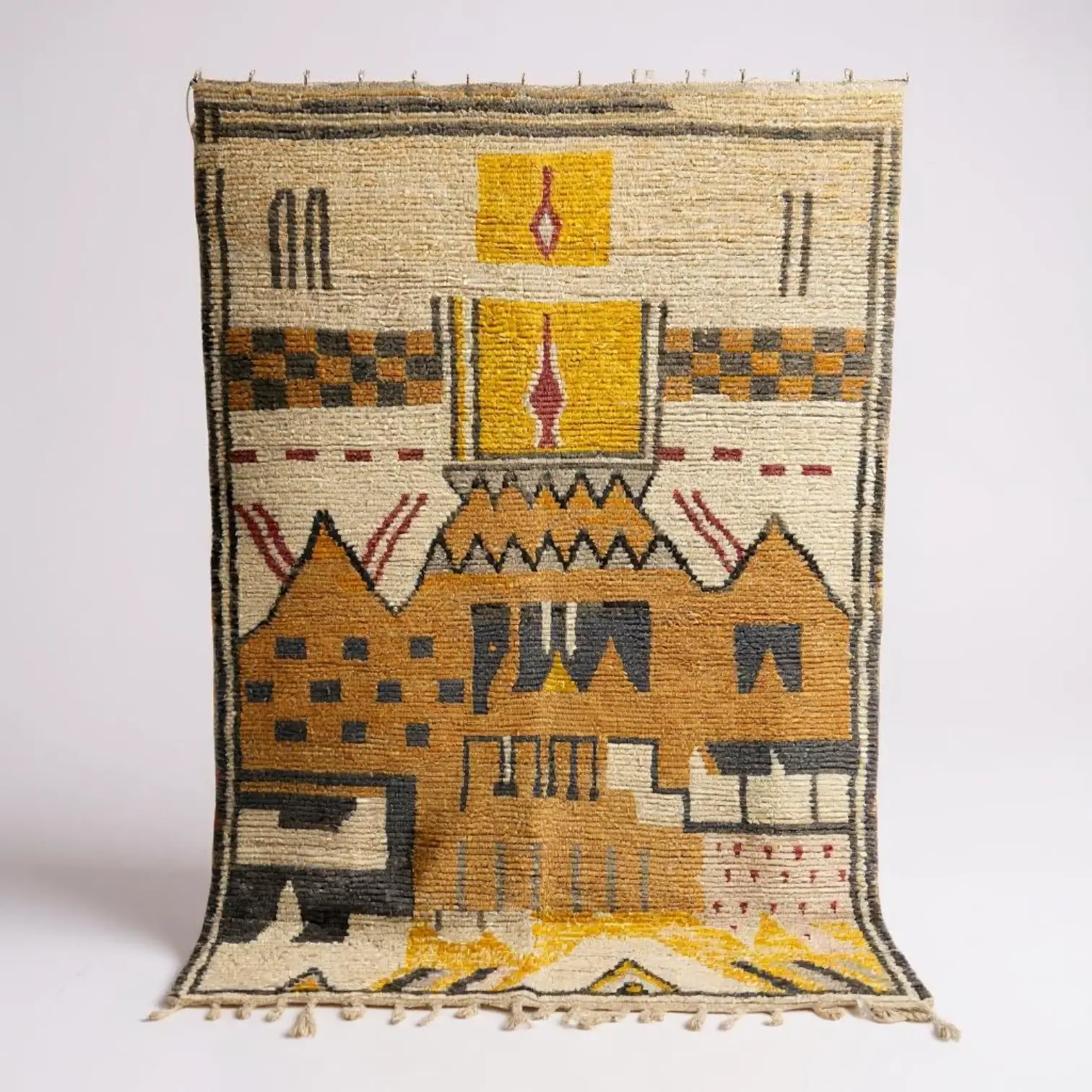 Custom Vintage Beni Ourain Moroccan Berber Rug – Handmade Moroccan Area Rug by MarocArtisan