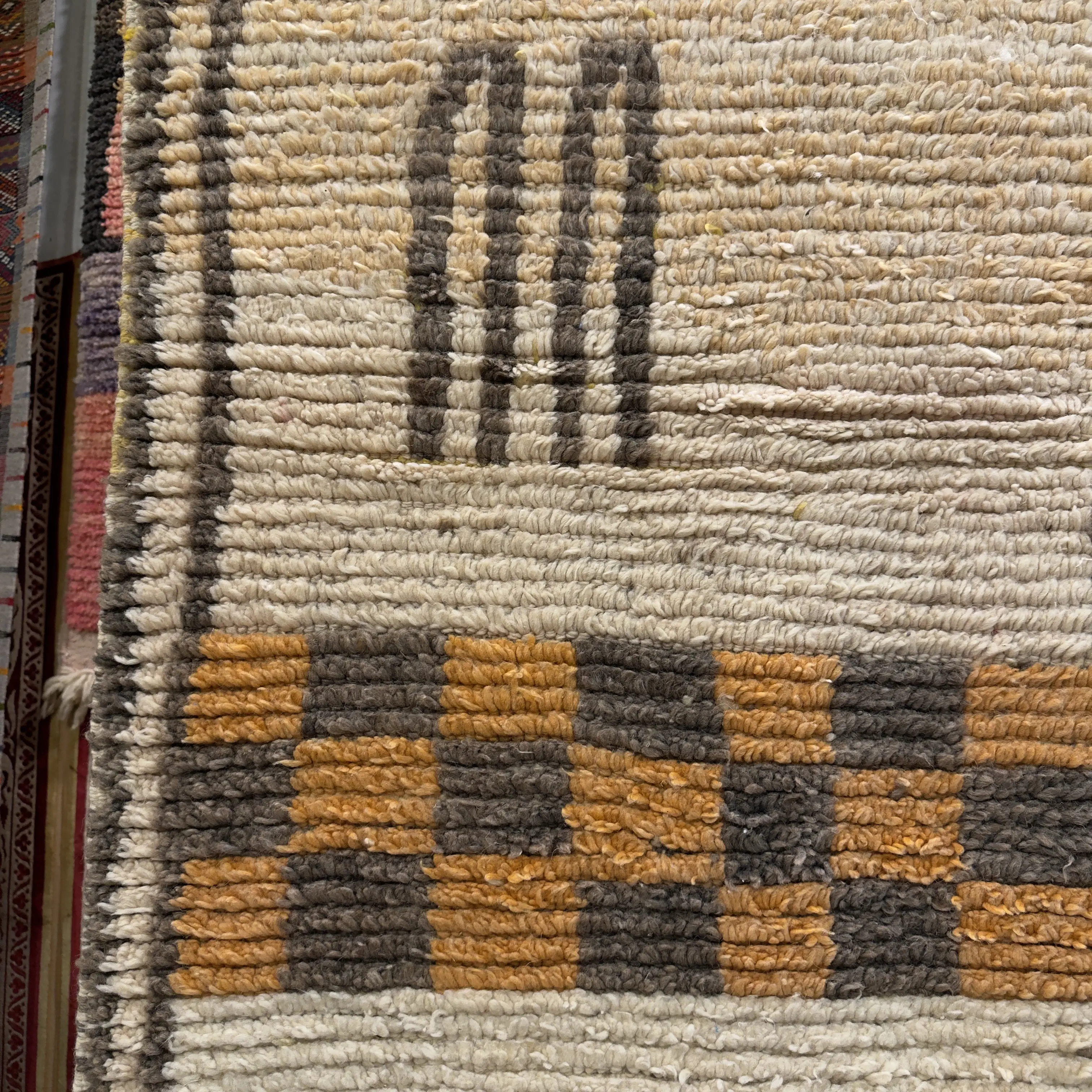 Custom Vintage Beni Ourain Moroccan Berber Rug – Handmade Moroccan Area Rug by MarocArtisan