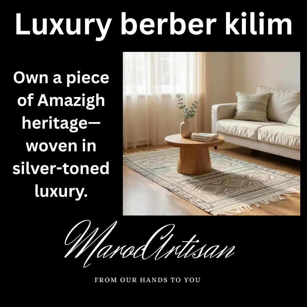 Moroccan Berber Kilim Rug (220 x 145 cm)