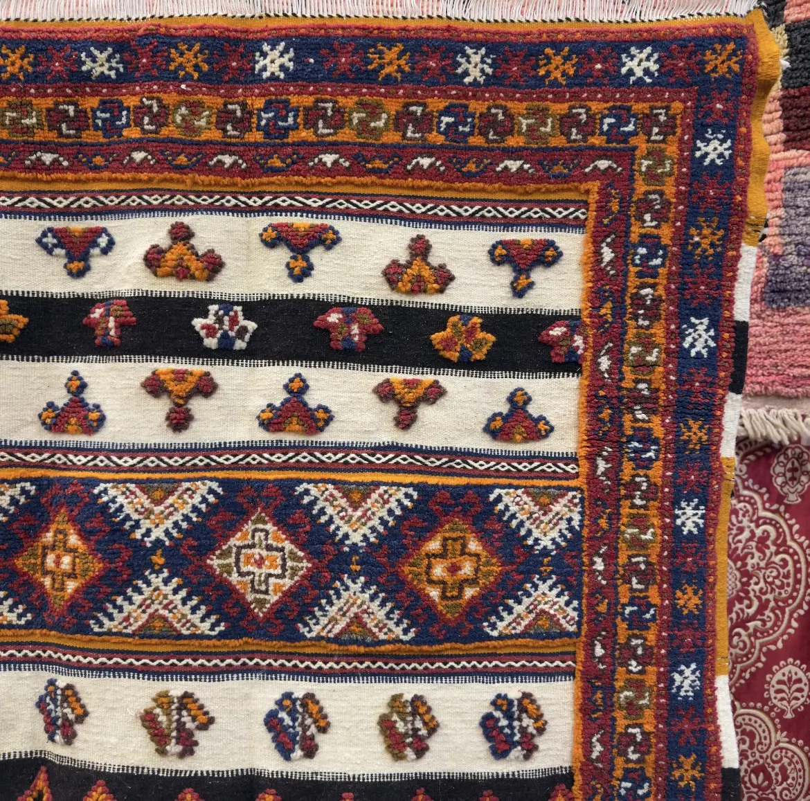 Taznakht Legacy – Large Handmade Berber Kilim Rug | Moroccan Carpet with 3 Weaving Techniques - 250/150CM