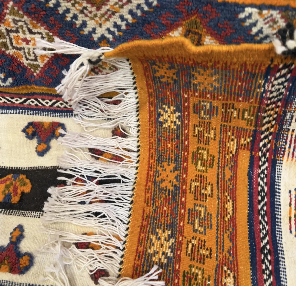 Taznakht Legacy – Large Handmade Berber Kilim Rug | Moroccan Carpet with 3 Weaving Techniques - 250/150CM