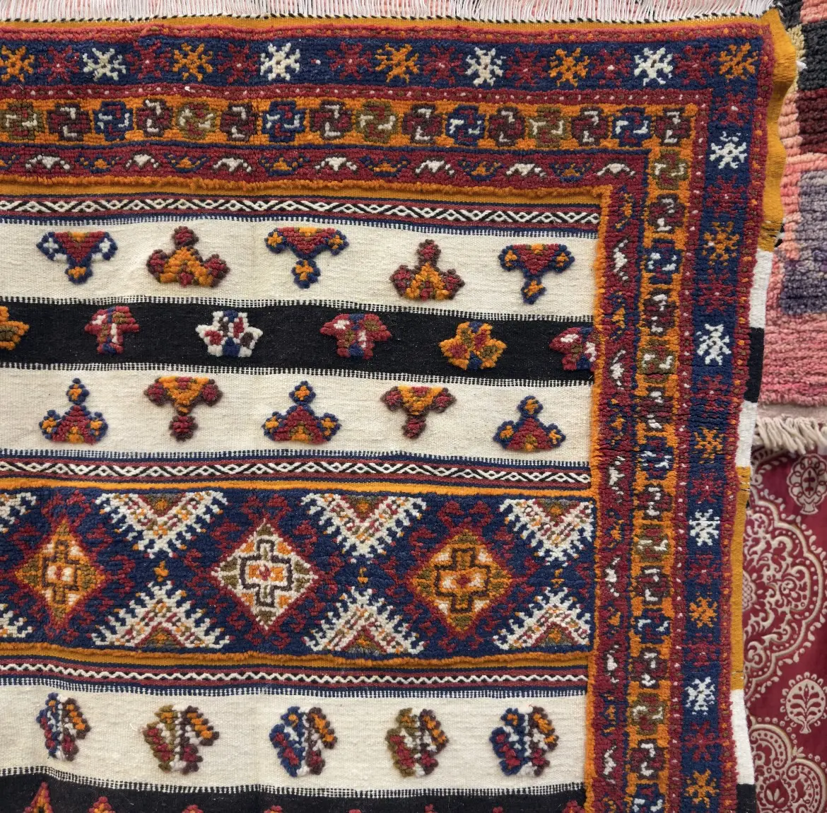 Taznakht Legacy – Large Handmade Berber Kilim Rug | Moroccan Carpet with 3 Weaving Techniques - 250/150CM