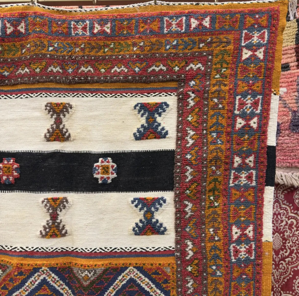 Handmade Moroccan Kilim Rug – Custom Beni Ourain Berber Carpet - 260*180cm | 8.5*6 ft