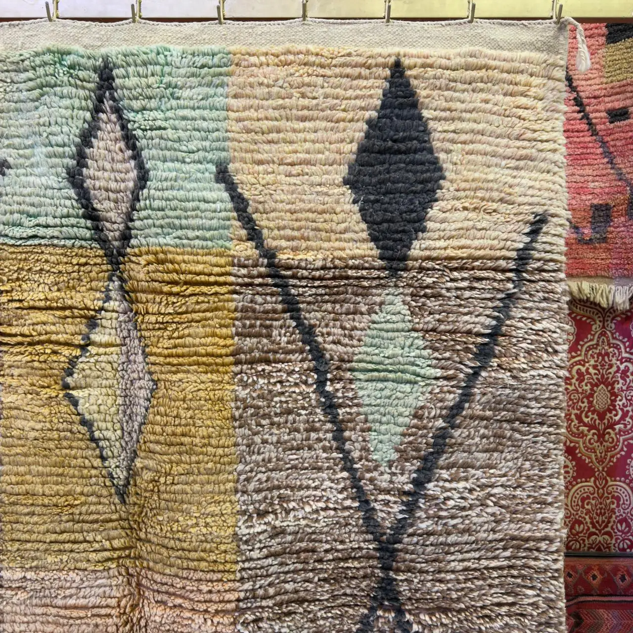 Authentic Beni Ourain Rug – Unique, Exclusive Plush Shag Area Carpet - 268/165CM /105.5 x 65 INCHES