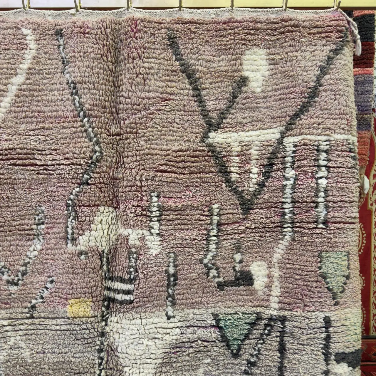 Handmade Berber Rug | Custom Moroccan Beni Ourain Carpet - 260/153CM /102.4 x 60.2 INCHES