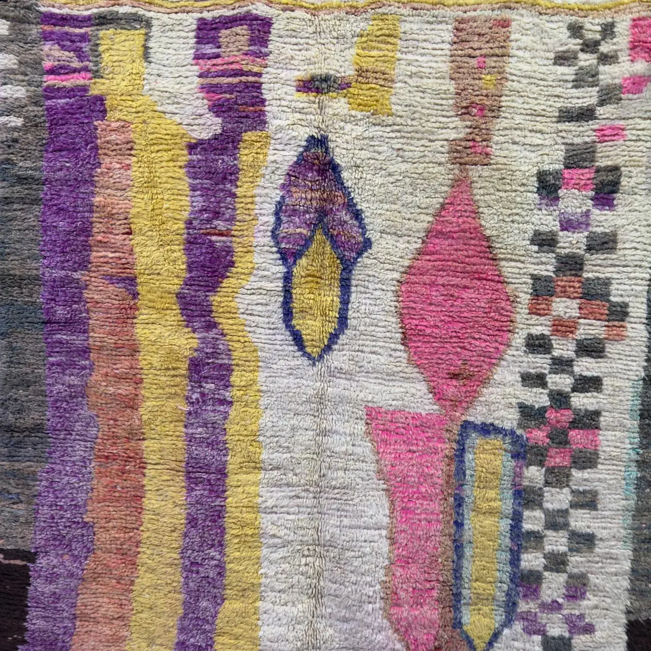 Handwoven Beni Ourain Moroccan Rug – Abstract Wool Berber Carpet - 290 / 170CM / 114.17/ 66.93 inches