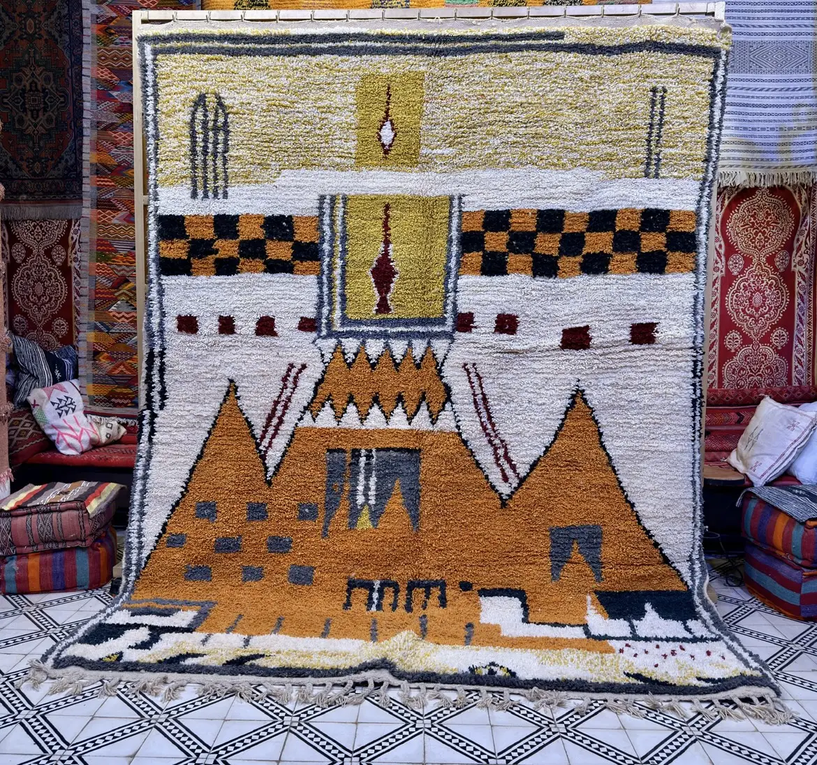 Handmade Beni Ourain Moroccan Wool Rug – Custom Artisan Rug - 320/220CM