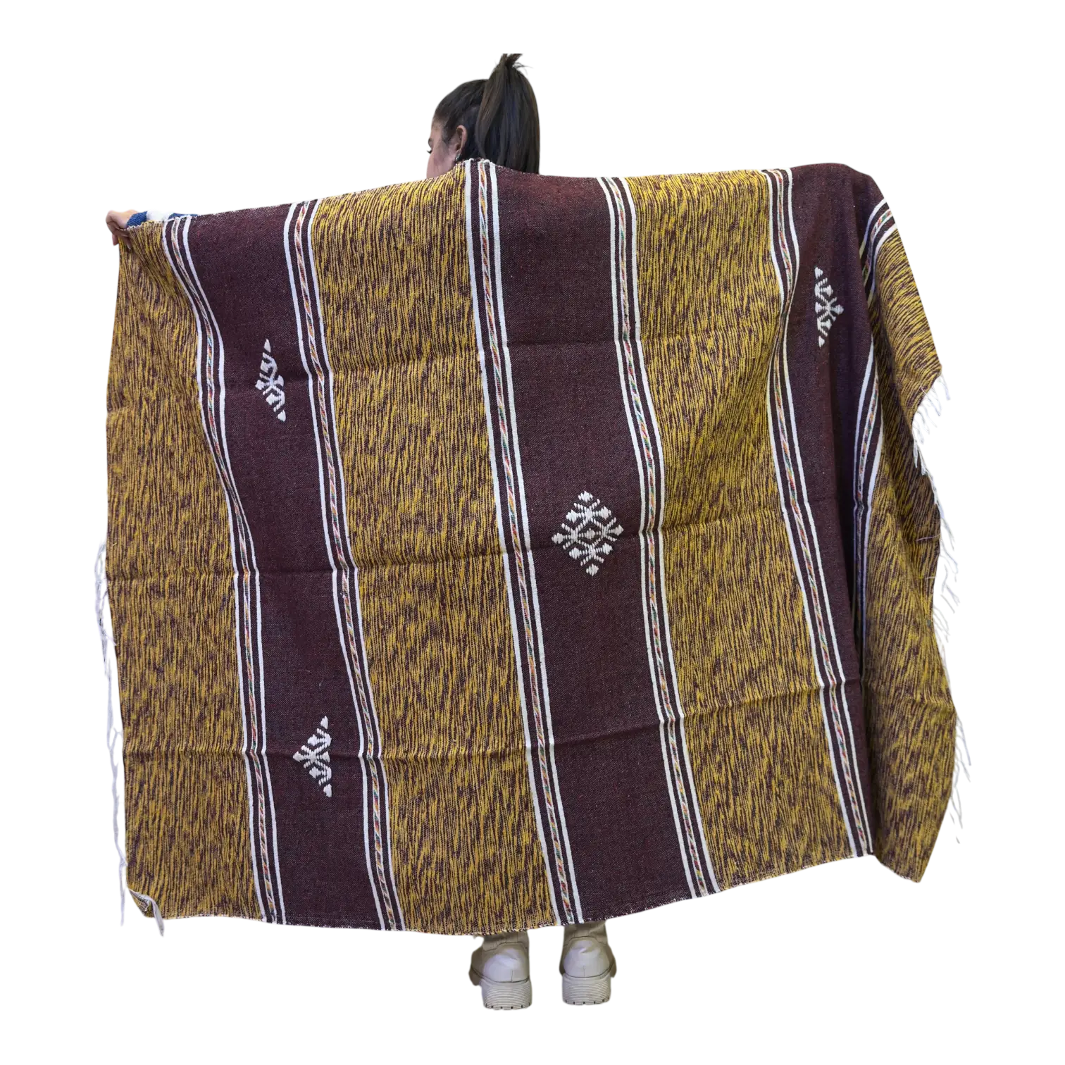 Couverture en coton et mouton fait main - 280*240CM/110*94 INCHE