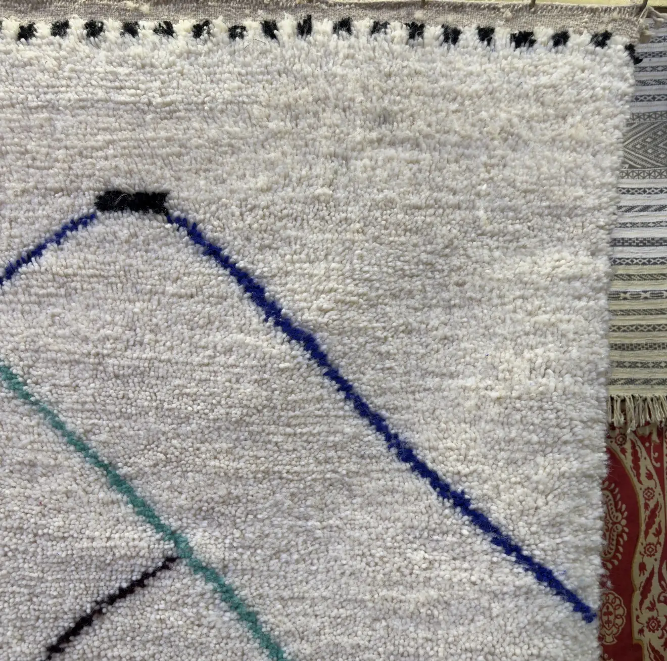 Authentic Moroccan Beni Ourain Rug – Handmade Wool Carpet by Berber Artisans | MarocArtisan Cooperative - Beni Ourain rug