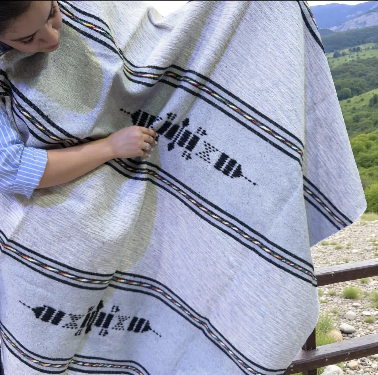 Eco-Friendly Berber Blanket – Handmade Moroccan Wool Throw | Authentic Natural Dye Bedding - Artisanal Pillows & Handwoven Wool Blankets