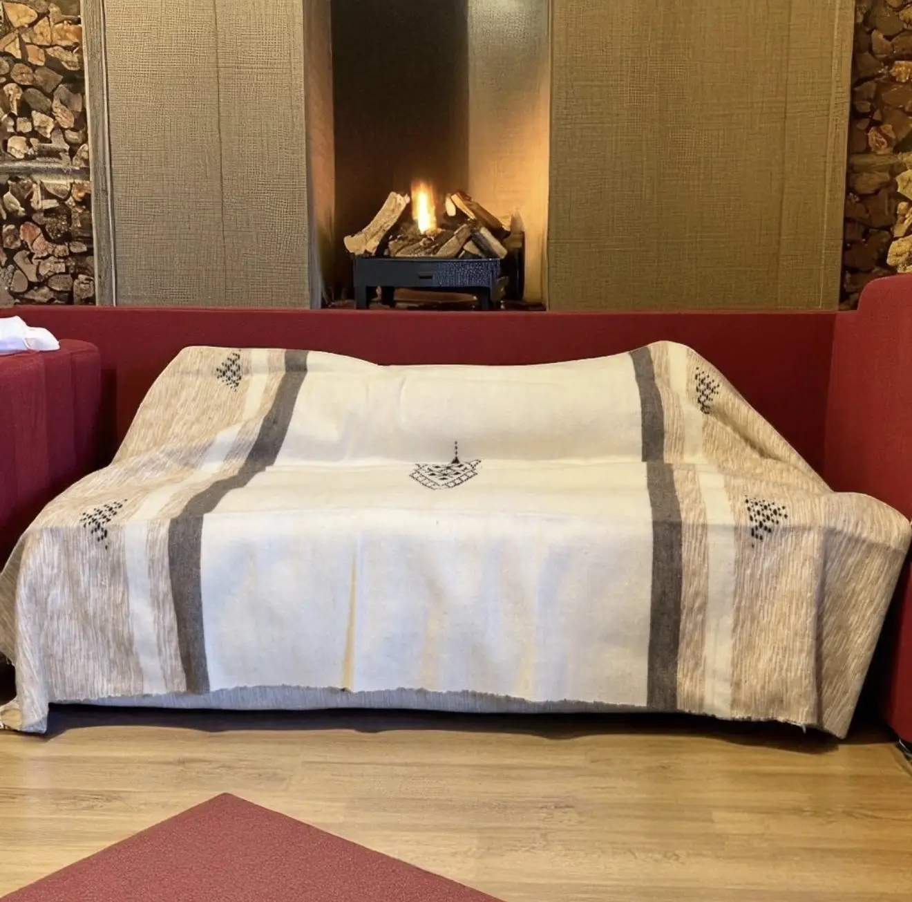 ive Sheep Wool & Dromedary Fibers | Authentic Artisan Throw - Artisanal Pillows & Handwoven Wool Blankets