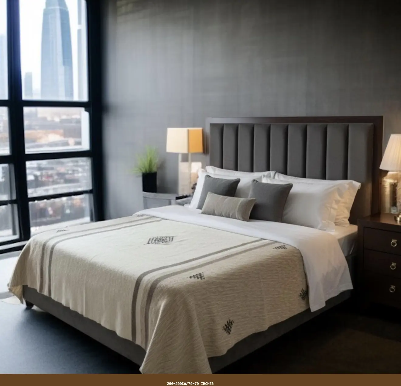 Personalized Moroccan Berber Blanket – Handmade Wool Chunky Throw - 200*200CM/79*79 INCHES