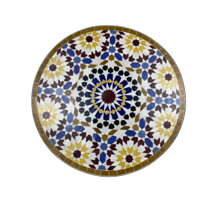 Handcrafted Moroccan Mosaic Table Round Dining Table Balcony Coffee Table Farmhouse Garden Table Outdoor Patio Table Indoor Dining Room Table